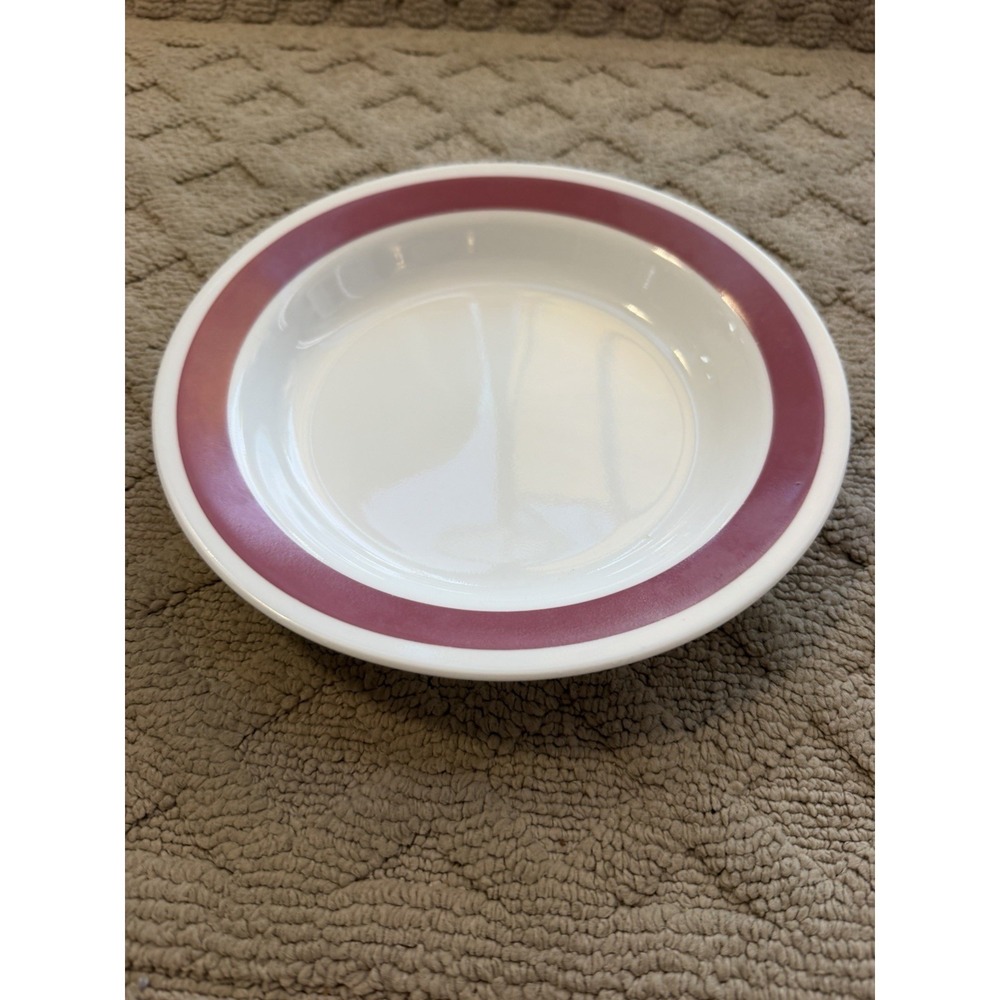 Corelle SUNDANCE Flat Rim Bowls Soup Pasta Wide Band Rose Deep Pink/Mauve 8.5"